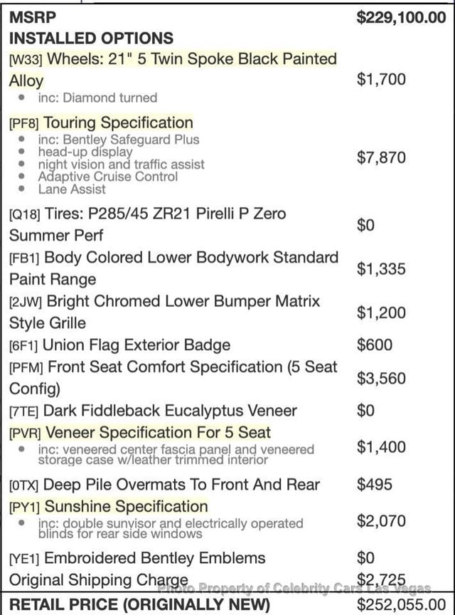 2017 Bentley Bentayga $252K MSRP, Mulliner - 21228546 - 4