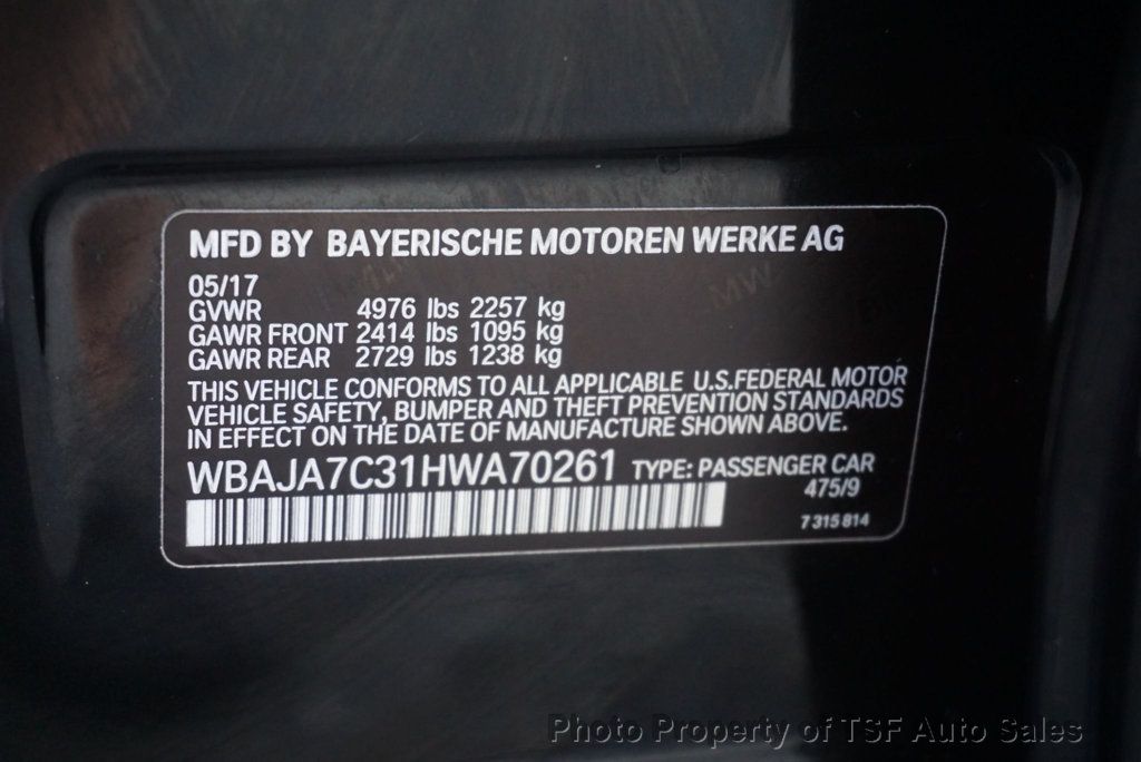 2017 BMW 5 Series 530i xDrive HUD NAVI 360 CAMERAS DRIVE ASSIST COLD WEATHER  - 23095028 - 44