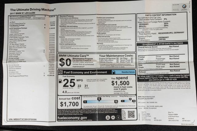 2017 BMW X1 xDrive28i - 23002129 - 45