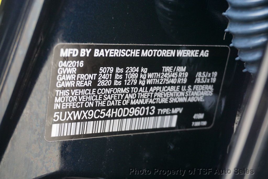 2017 BMW X3 xDrive28i M SPORT HUD NAVIGATION 360 CAMERAS HEATED SEATS PANO  - 23039713 - 46