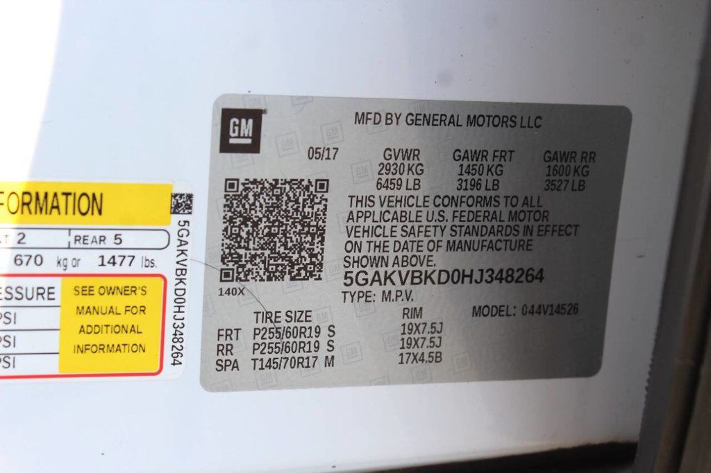 2017 Buick Enclave AWD 4dr Leather - 22913268 - 28