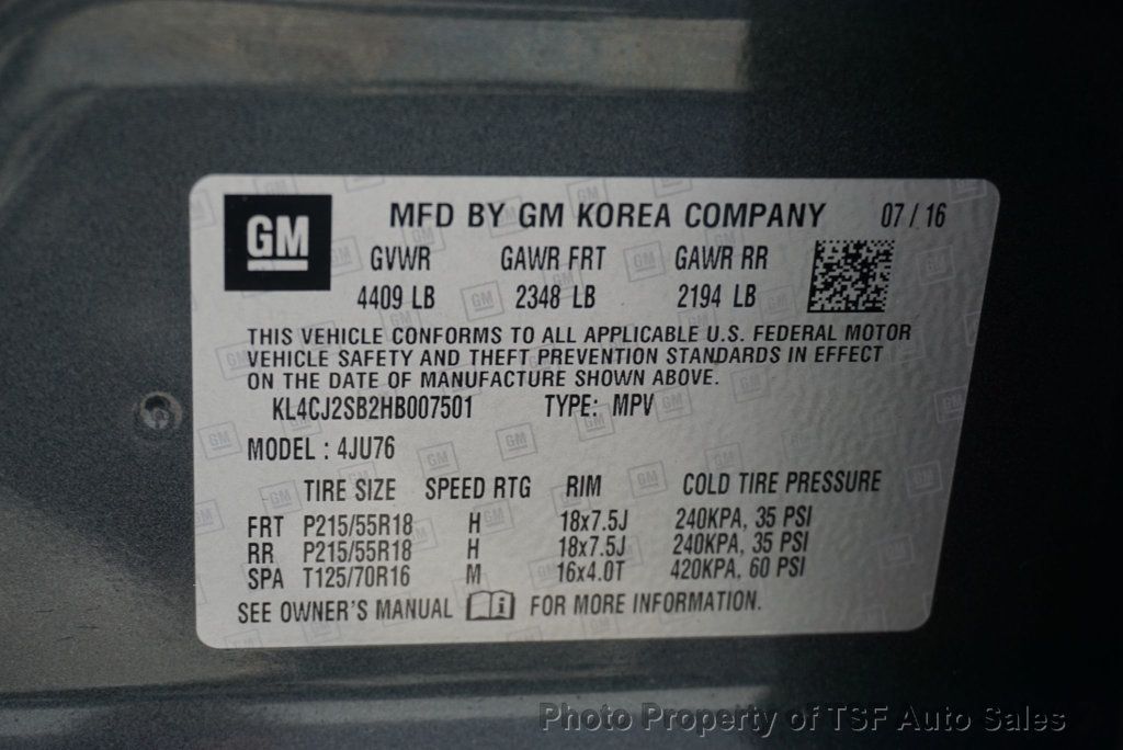 2017 Buick Encore AWD 4dr Sport Touring NAVI REAR CAMERA CARPLAY SUNROOF LOADED - 22889636 - 32