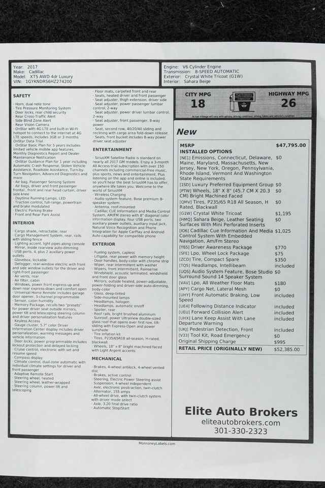2017 Cadillac XT5 AWD 4dr Luxury - 22998023 - 46