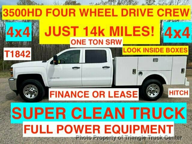 2017 Chevrolet 3500HD CREW CAB 4X4 14k MI SRW ONE TON UTILITY! +SUPER CLEAN UNIT! FINANCE OR LEASE! - 22995730 | Video 1