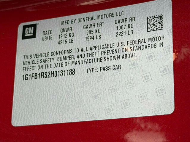 2017 Chevrolet Camaro 2dr Coupe 1LT - 23025019 - 45