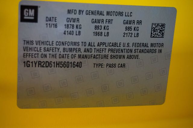 2017 Chevrolet Corvette *Z06 2LZ* *7-Speed Manual* *Carbon Aero Pkg* *Chrome Wheels* - 23070594 - 18