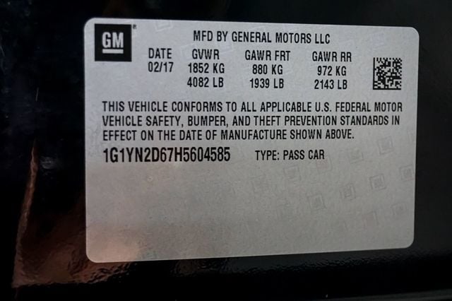 2017 Chevrolet Corvette *Z06* *7-Speed Manual* *Carbon Ceramic Brakes* - 22907242 - 18