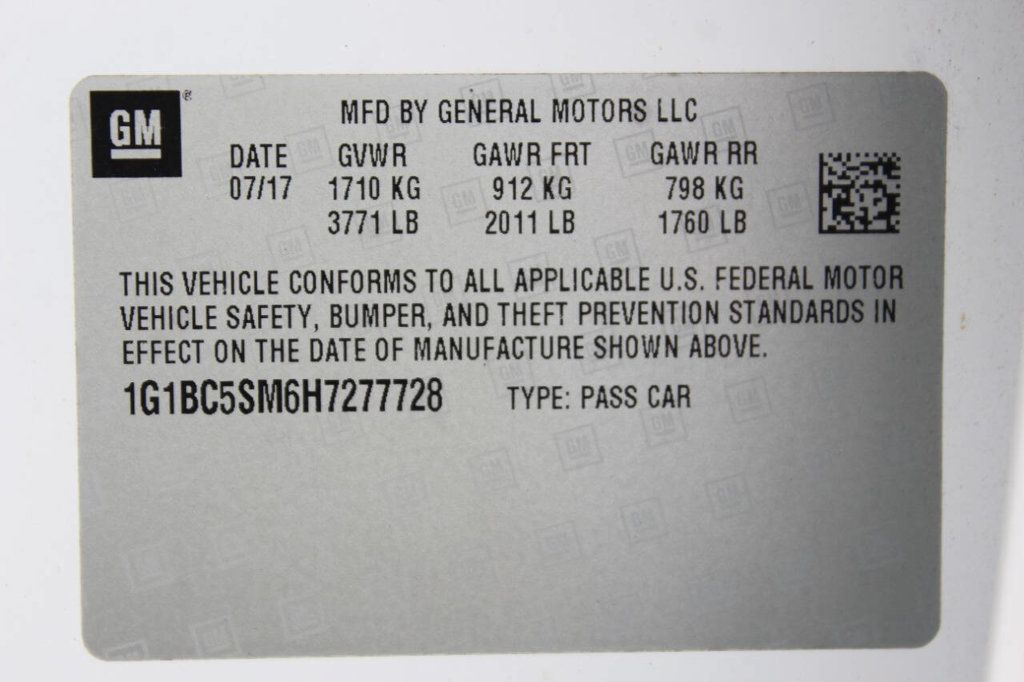 2017 Chevrolet CRUZE 4dr Sedan Automatic LS - 22899822 - 27