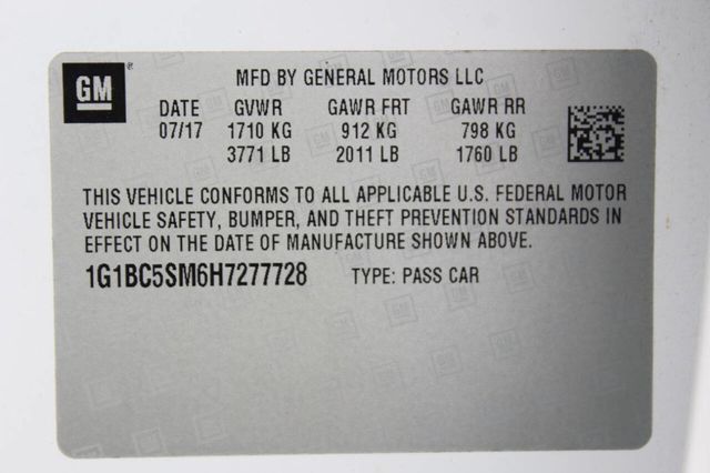 2017 Chevrolet CRUZE 4dr Sedan Automatic LS - 22899822 - 27