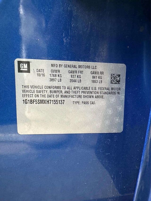 2017 Chevrolet CRUZE 4dr Sedan Automatic Premier - 23011249 - 23