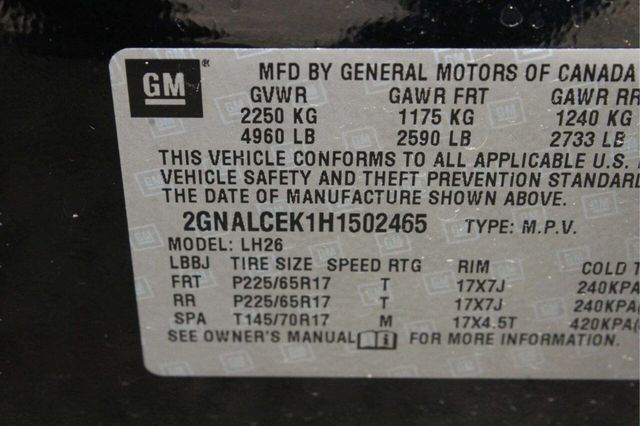 2017 Chevrolet Equinox FWD 4dr LT w/1LT - 23019504 - 7