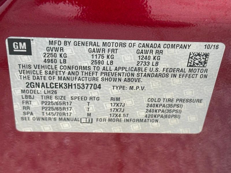 2017 Chevrolet Equinox FWD 4dr LT w/1LT - 22909638 - 16