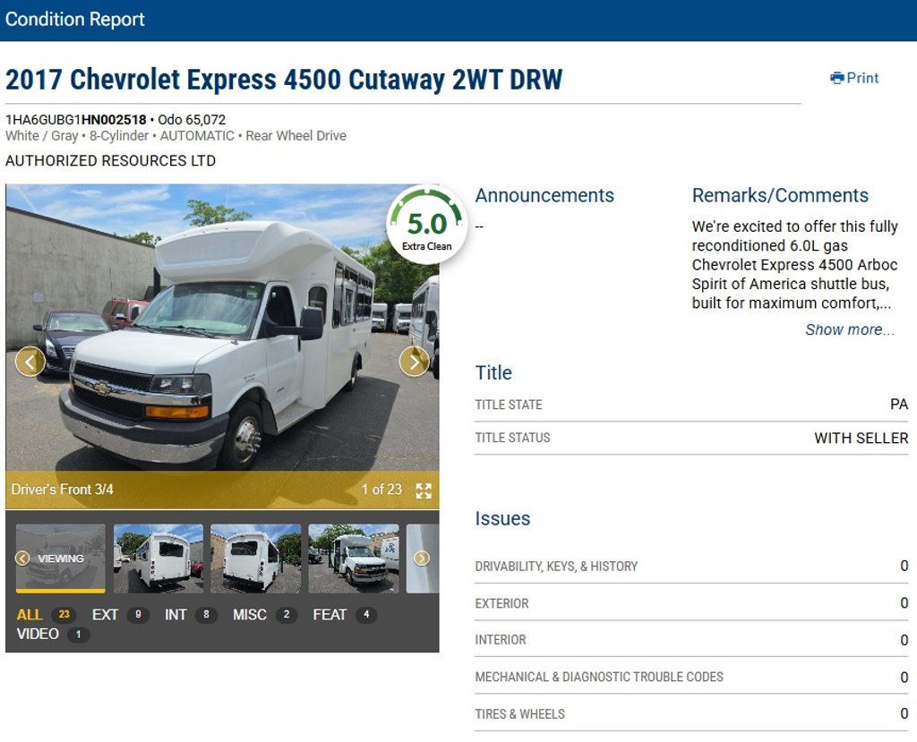 2017 Chevrolet Express 4500 Arboc Handicap-Accessible Shuttle Bus For Adults Church Seniors & Handicapped Transportation - 23002161 - 49