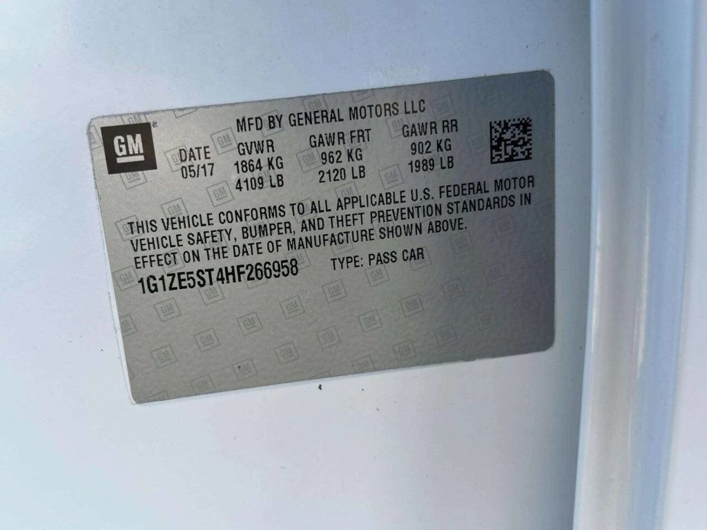 2017 Chevrolet Malibu 4dr Sedan LT w/1LT - 22989537 - 23