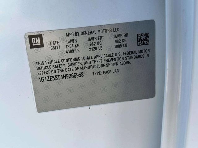 2017 Chevrolet Malibu 4dr Sedan LT w/1LT - 22989537 - 23