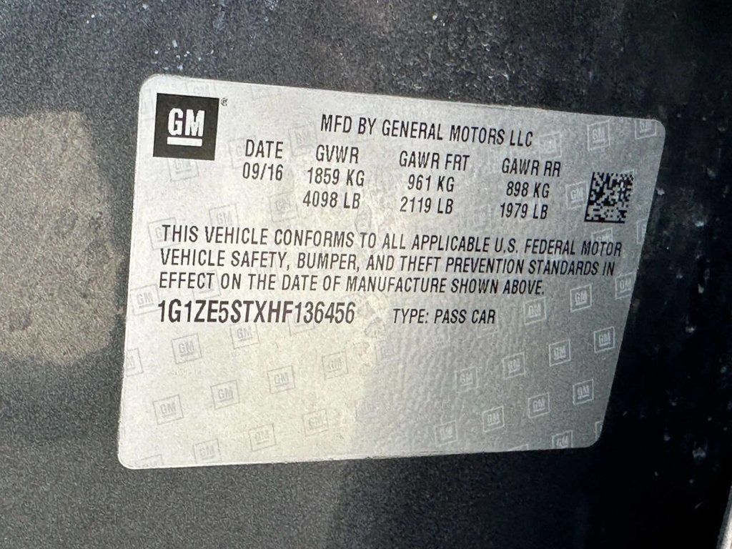 2017 Chevrolet Malibu 4dr Sedan LT w/1LT - 23003906 - 22