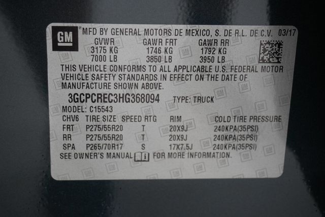 2017 Chevrolet Silverado 1500 2WD Crew Cab 143.5" LT w/1LT - 22950882 - 25