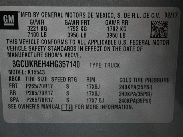 2017 Chevrolet Silverado 1500 4WD Crew Cab 143.5" LT w/1LT - 22943497 - 3