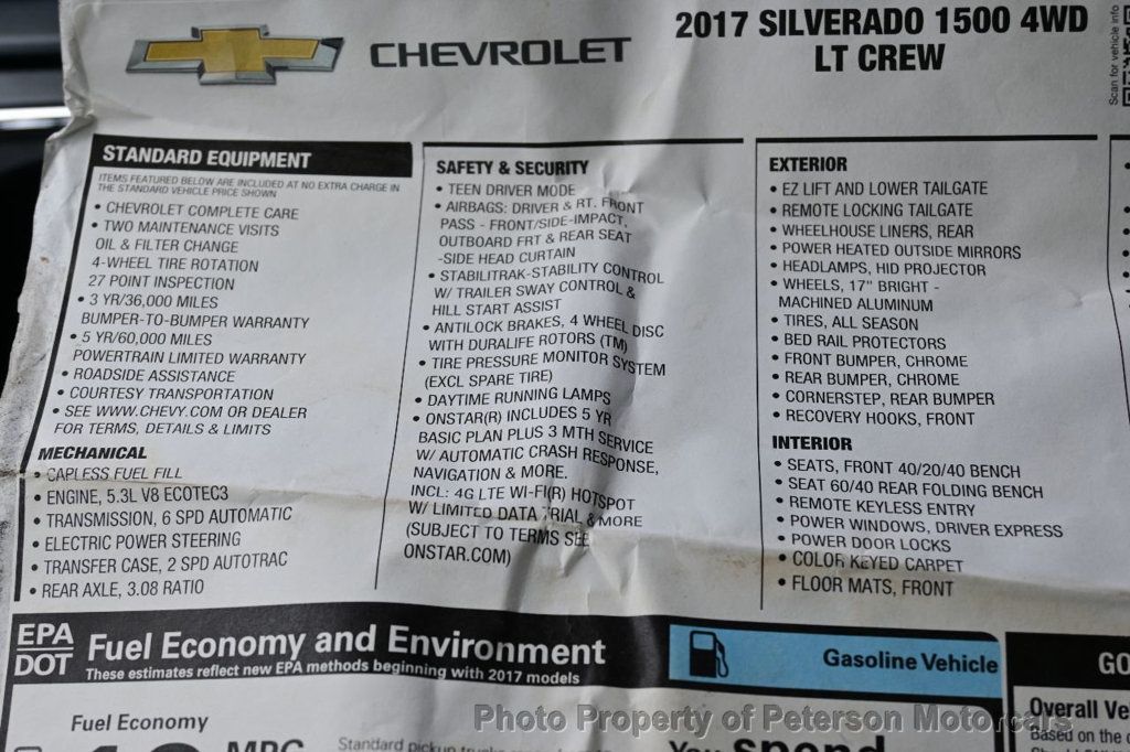 2017 Chevrolet Silverado 1500 4WD Crew Cab 153.0" LT w/1LT - 22291010 - 60