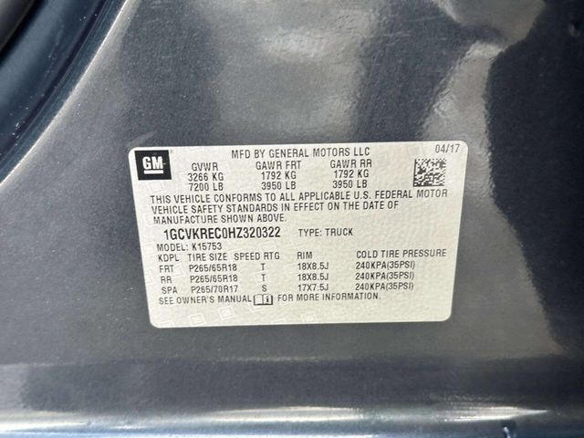 2017 Chevrolet Silverado 1500 4WD Double Cab 143.5" LT w/1LT - 22977677 - 23