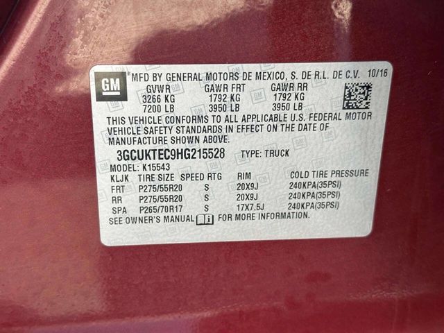 2017 Chevrolet Silverado 1500 High Country 4x4 4dr Crew Cab 5.8 ft. SB - 23010044 - 25