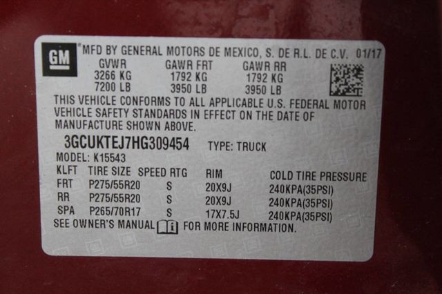 2017 Chevrolet Silverado 1500 High Country 4x4 4dr Crew Cab 6.5 ft. SB - 22893437 - 31