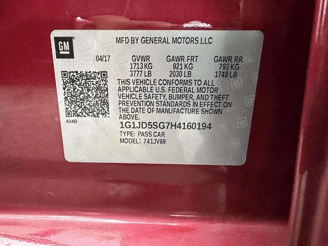 2017 Chevrolet Sonic 4dr Sedan Automatic LT - 22951163 - 36