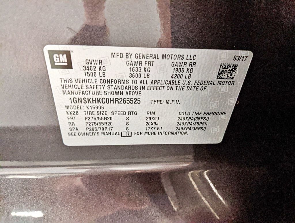 2017 Chevrolet Suburban 4WD 4dr 1500 LT - 22402186 - 47