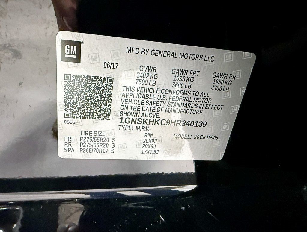 2017 Chevrolet Suburban 4WD 4dr 1500 LT - 22945097 - 58