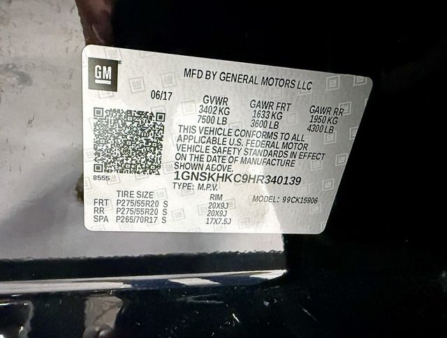 2017 Chevrolet Suburban 4WD 4dr 1500 LT - 22945097 - 58