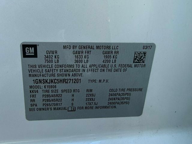 2017 Chevrolet Suburban 4WD 4dr 1500 Premier - 23087889 - 52