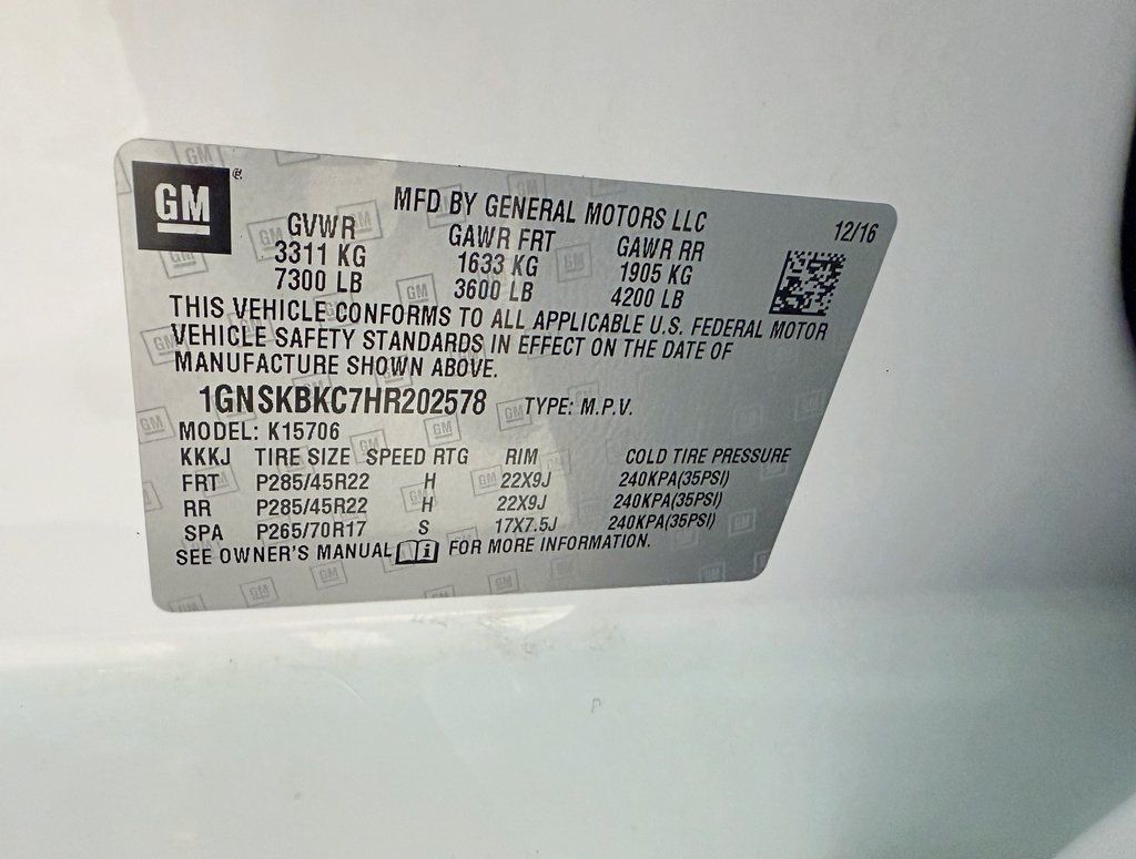 2017 Chevrolet Tahoe 4WD 4dr LT - 22966419 - 45