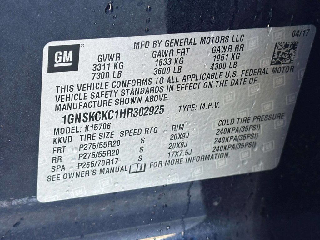 2017 Chevrolet Tahoe 4WD 4dr Premier - 22930837 - 25