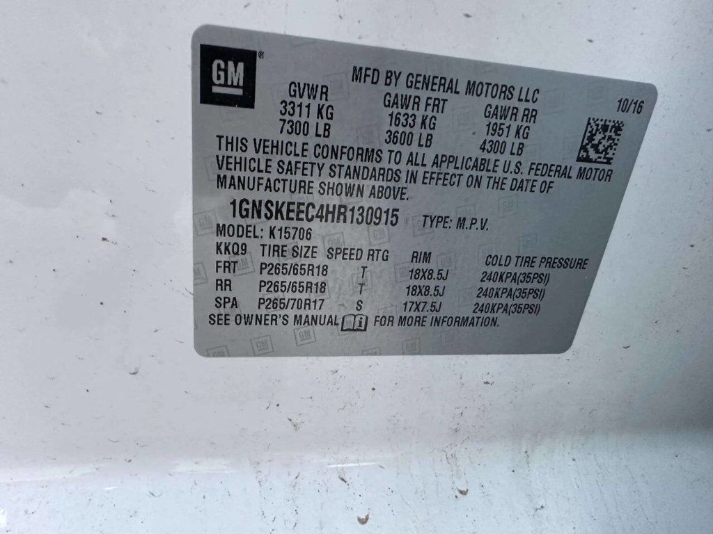 2017 Chevrolet Tahoe Fleet 4x4 4dr SUV - 22975805 - 35