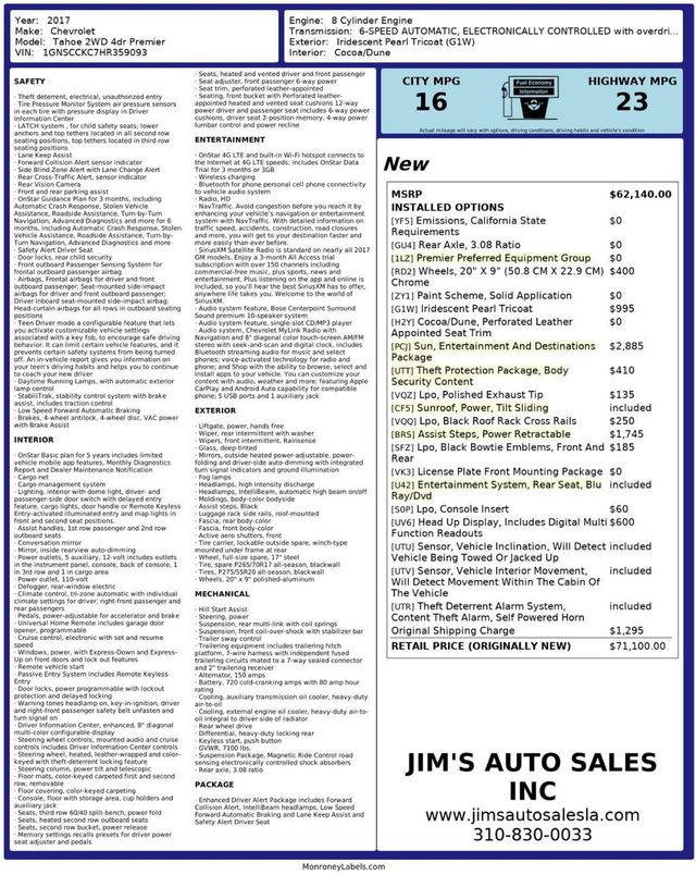 2017 Chevrolet Tahoe Premier  - 22889630 - 6