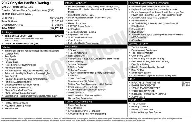 2017 Chrysler Pacifica Touring-L 4dr Wagon - 23035026 - 5