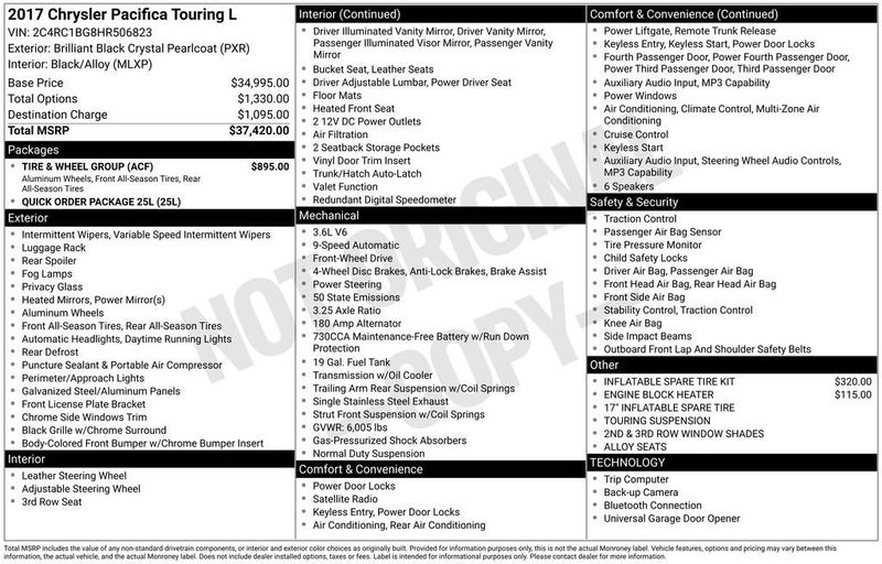 2017 Chrysler Pacifica Touring-L 4dr Wagon - 23035026 - 5