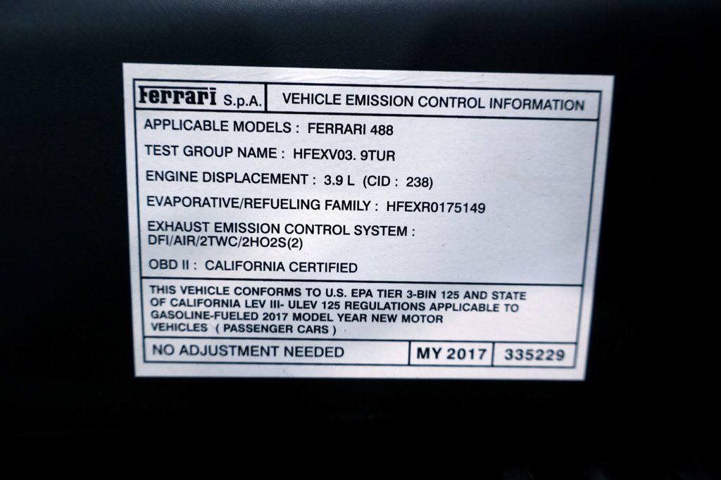 2017 Ferrari 488 GTB BIANCO AVUS...2,243 Miles...GOLDRAKE Race Seats - 23005724 - 40