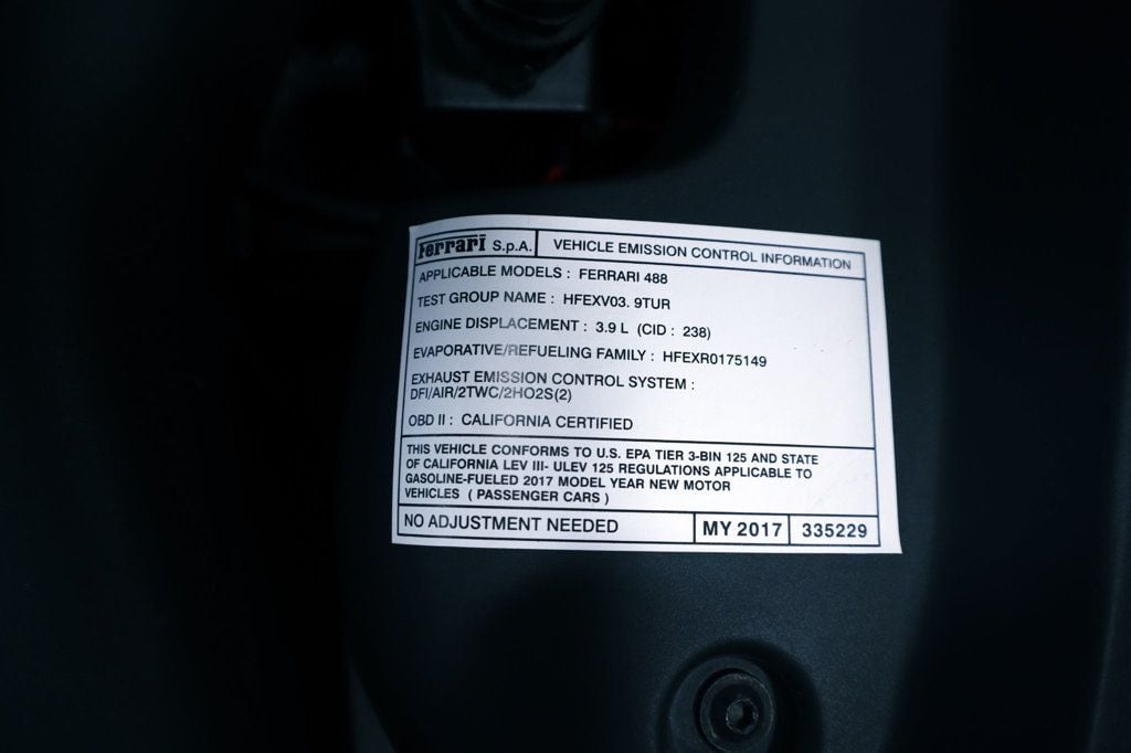 2017 Ferrari 488 SPIDER GRIGIO SILVERSTONE...7,723 Miles...Loaded! - 22777955 - 44