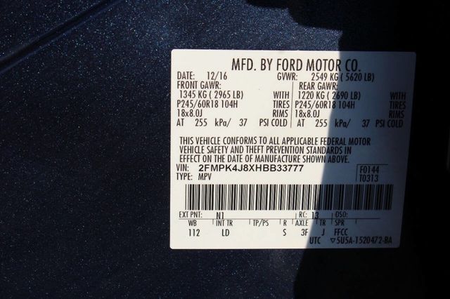 2017 Ford Edge SEL AWD - 22917694 - 28