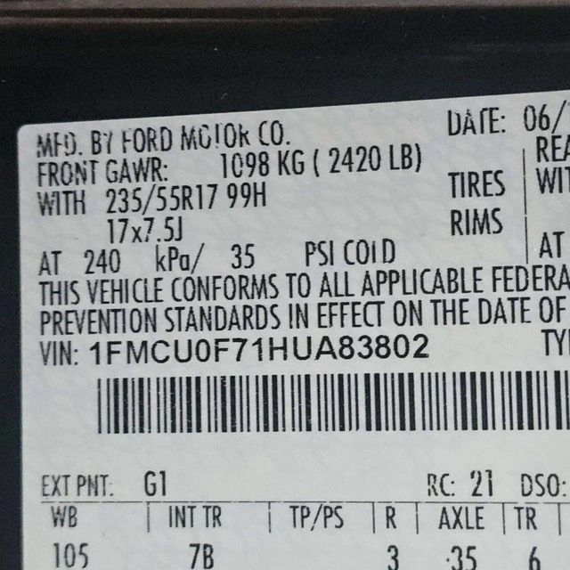 2017 Ford Escape FWD 4dr S - 22970244 - 9