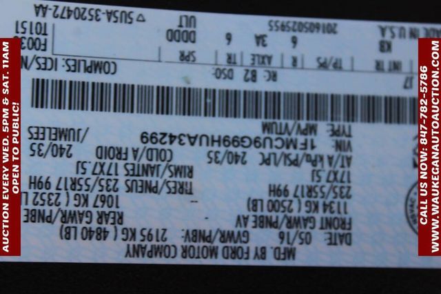 2017 Ford Escape SE 4WD - 22943714 - 11