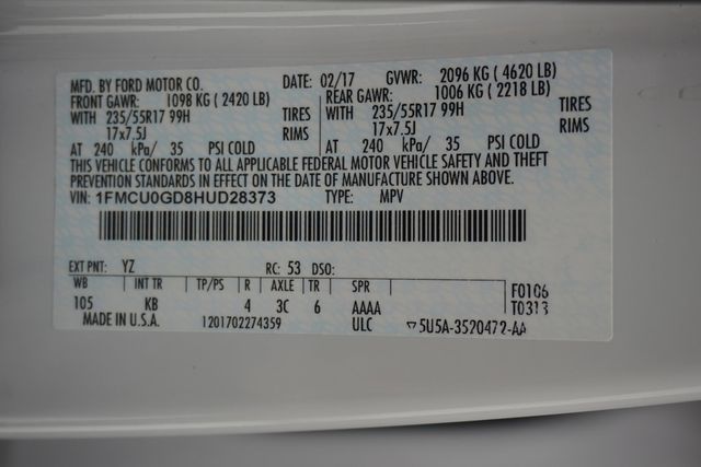 2017 Ford Escape SE FWD - 23001154 - 26