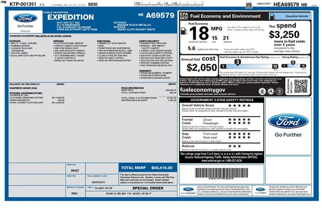 2017 Ford Expedition XLT No Accidents Reported to Carfax - 22985225 - 7