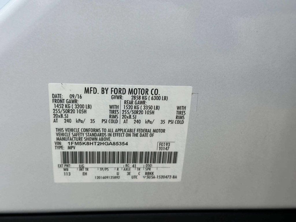 2017 Ford Explorer Platinum 4WD - 23051496 - 28