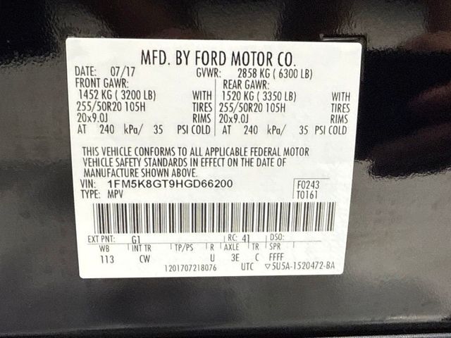 2017 Ford Explorer Sport 4WD - 23065517 - 28