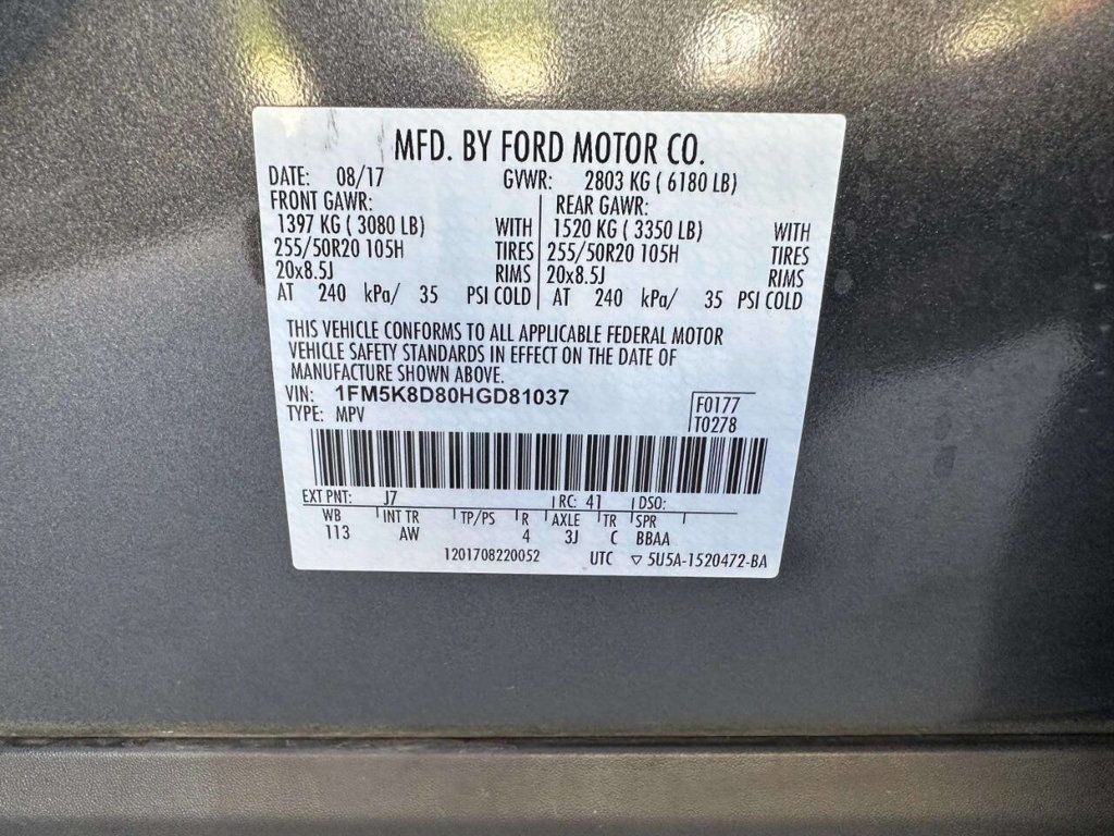 2017 Ford Explorer XLT 4WD - 23043548 - 36