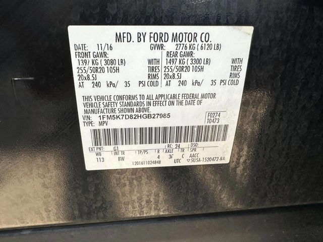 2017 Ford Explorer XLT FWD - 23050919 - 32