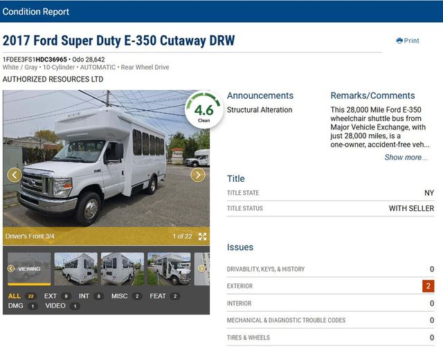 2017 Ford E-350 Non-CDL Wheelchair Shuttle Bus For Sale For Adults Church Seniors & Handicapped Transportation - 22979674 - 50
