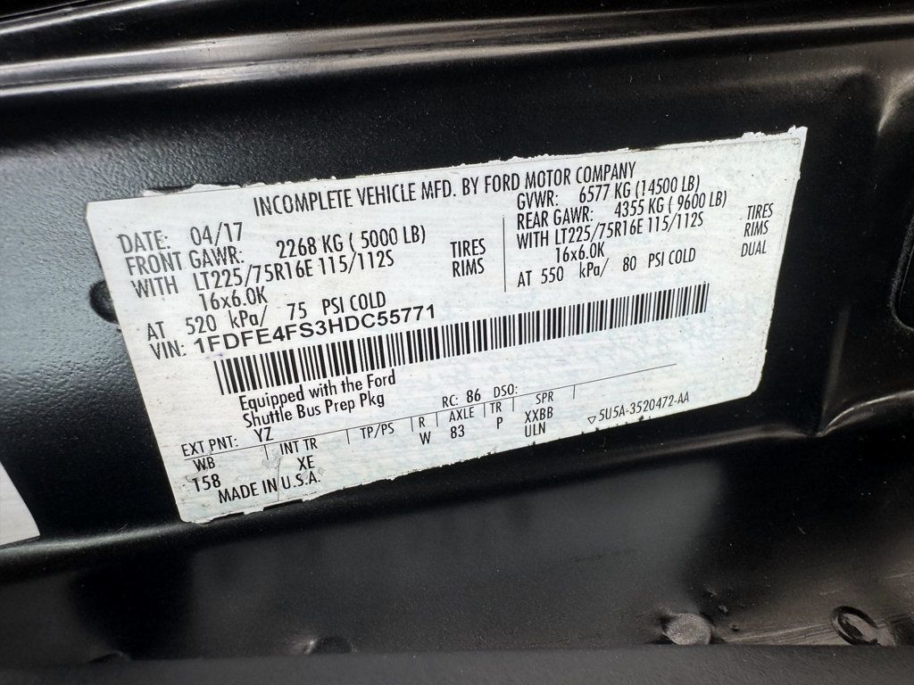 2017 Ford E-450 Cutaway 24 Passenger Shuttle Bus For Tours Charters Activity & Church Transportation - 22915162 - 40